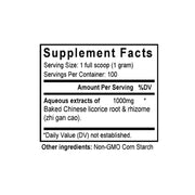 Zhi Gan Cao (Baked Licorice) (100 Grams Granules) - Supplement Facts