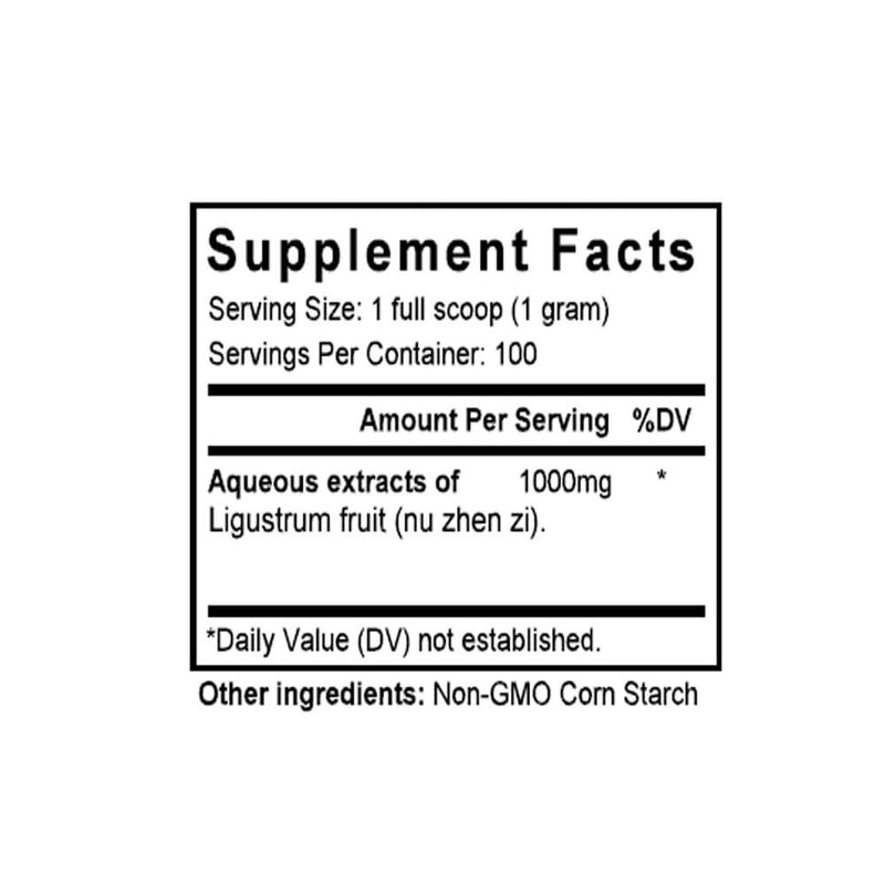 Nu Zhen Zi (Ligustrum) (100 Grams Granules) - Supplement Facts