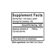 Bai He (Lily) (100 Grams Granules) - Supplement Facts