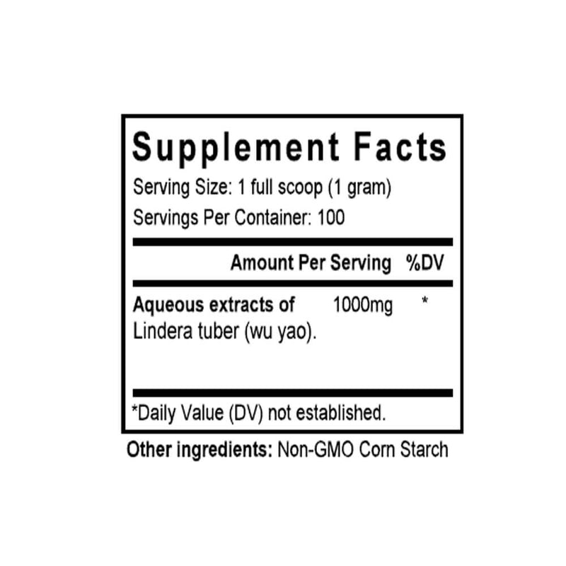 Wu Yao (Lindera Root) (100 Grams Granules) - Supplement Facts