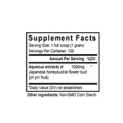 Jin Yin Hua (Honeysuckle Flower/Lonicera) (100 Grams Granules) - Supplement Facts