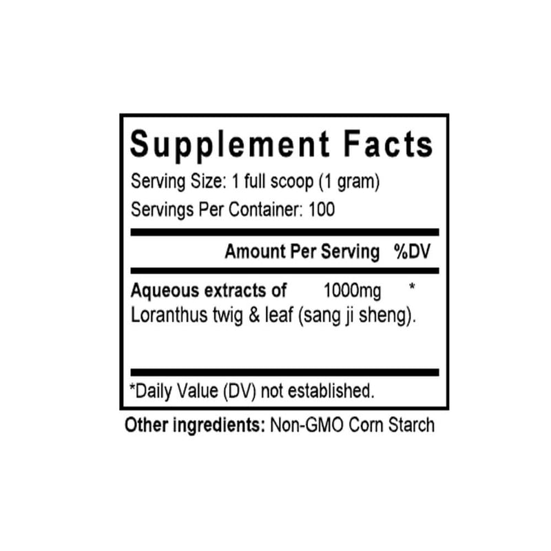 Sang Ji Sheng (Taxillus/Loranthus) (100 Grams Granules) - Supplement Facts