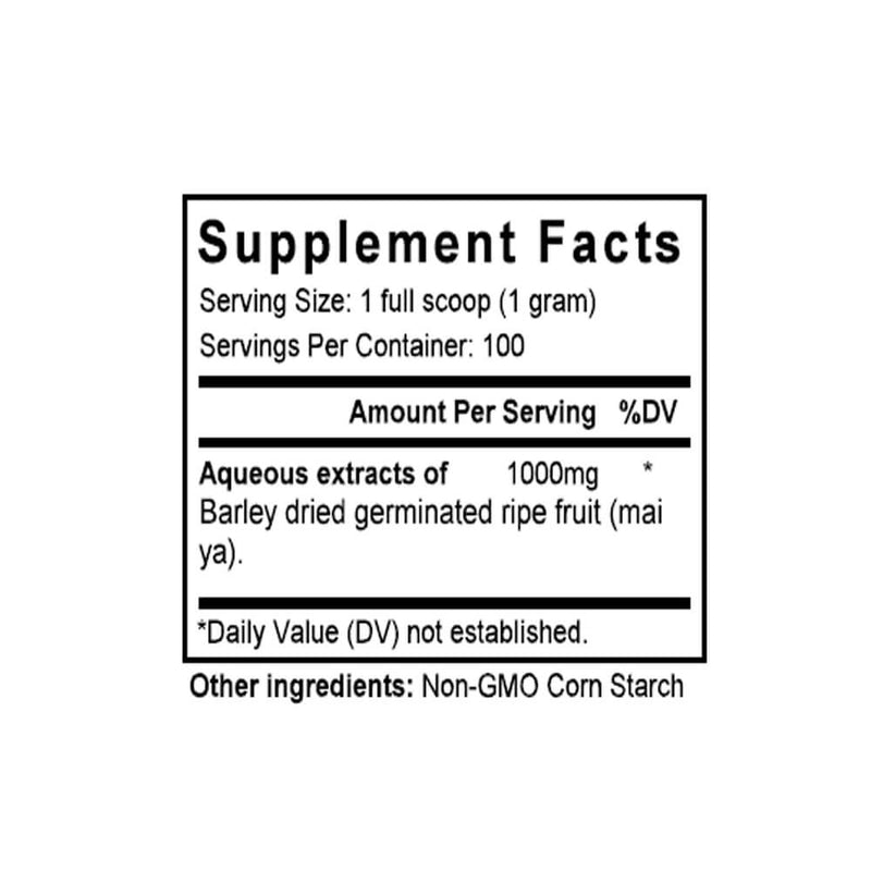 Mai Ya (Barley Sprouts/Malt) (100 Grams Granules) - Supplement Facts