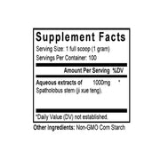 Ji Xue Teng (Milettia/Spatholobus) (100 Grams Granules) - Supplement Facts