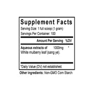 Sang Ye (Mulberry Leaf/Morus Leaf) (100 Grams Granules) - Supplement Facts