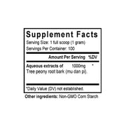 Mu Dan Pi (Moutan) (100 Grams Granules) - Supplement Facts