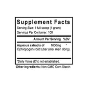 Mai Men Dong (Ophiopogon) (100 Grams Granules) - Supplement Facts