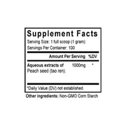 Tao Ren (Persica) (100 Grams Granules) - Supplement Facts