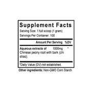 Chi Shao (Peony (Red)) (100 Grams Granules) - Supplement Facts