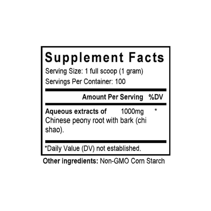 Chi Shao (Peony (Red)) (100 Grams Granules) - Supplement Facts