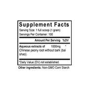 Bai Shao Yao (White Peony Root) (100 Grams Granules) - Supplement Facts