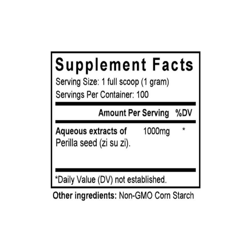 Zi Su Zi (Perilla Seed) (100 Grams Granules) - Supplement Facts