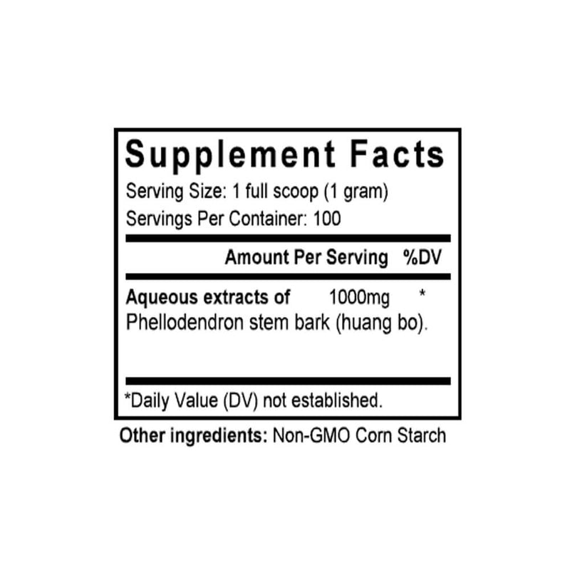 Huang Bo (Phellodendron Bark) (100 Grams Granules) - Supplement Facts