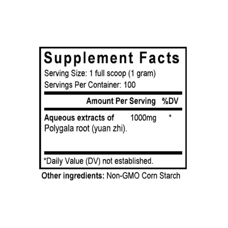 Yuan Zhi (Polygala) (100 Grams Granules) - Supplement Facts