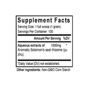 Yu Zhu (Polygonatum) (100 Grams Granules) - Supplement Facts