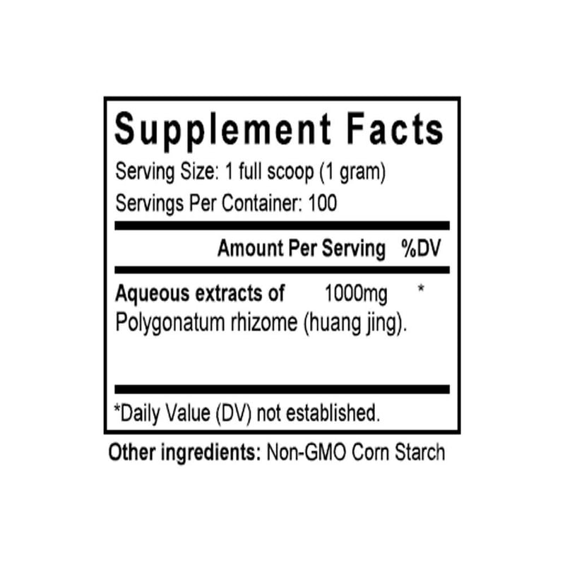 Huang Jing (Polygonatum Root) (100 Grams Granules) - Supplement Facts