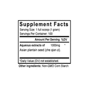Che Qian Zi (Plantago Seed) (100 Grams Granules) - Supplement Facts
