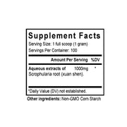 Xuan Shen (Scrophularia) (100 Grams Granules) - Supplement Facts