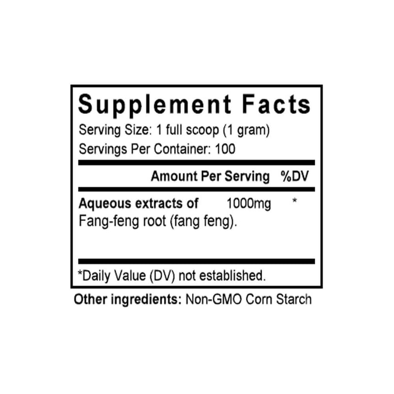 Fang Feng (Siler) (100 Grams Granules) - Supplement Facts