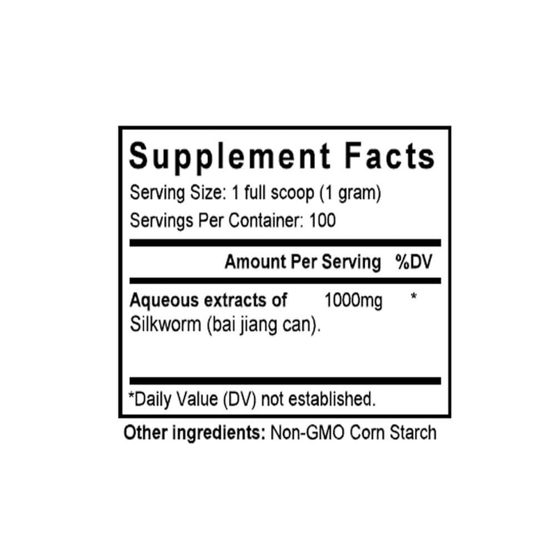 Bai Jiang Can (Silkworm) (100 Grams Granules) - Supplement Facts