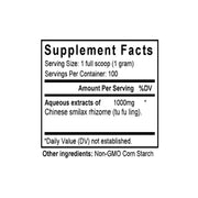 Tu Fu Ling (Smilax) (100 Grams Granules) - Supplement Facts