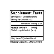He Zi (Terminalia) (100 Grams Granules) - Supplement Facts