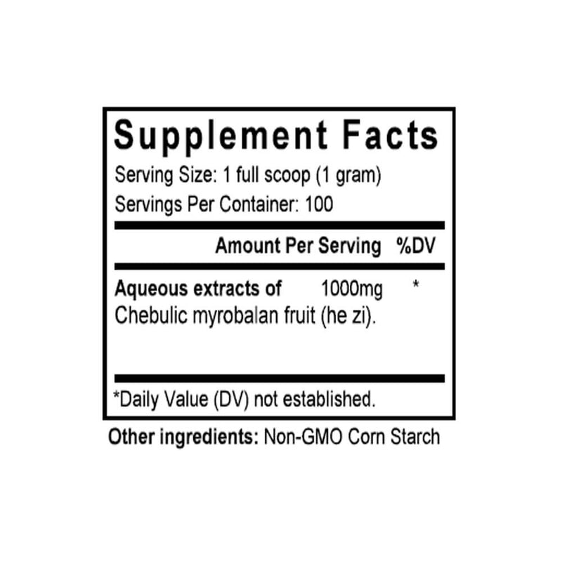 He Zi (Terminalia) (100 Grams Granules) - Supplement Facts