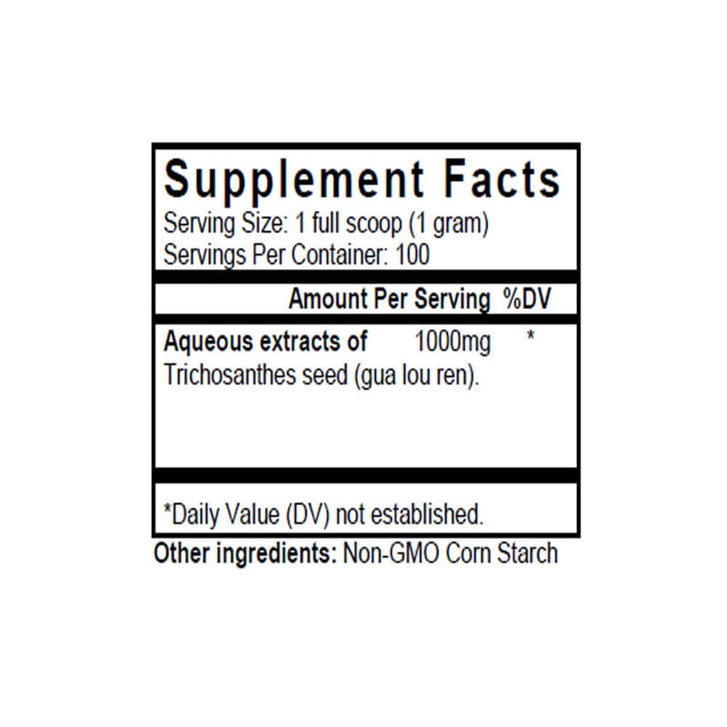 Gua Lou Ren (Trichosanthes Seed) (100 Grams Granules) - Supplement Facts