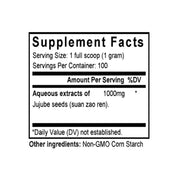 Suan Zao Ren (Zizyphus) (100 Grams Granules) - Supplement Facts