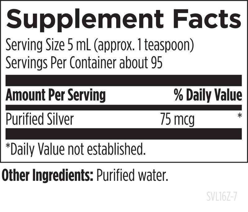 Silvercillin Liquid (473mL) Supplement Facts