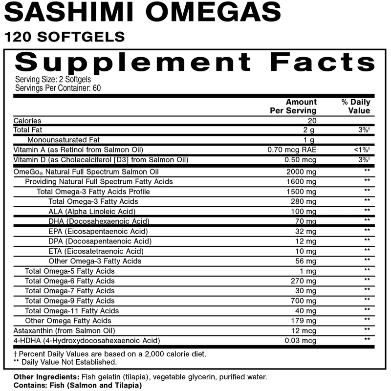 Sashimi Omegas (120 Softgels)