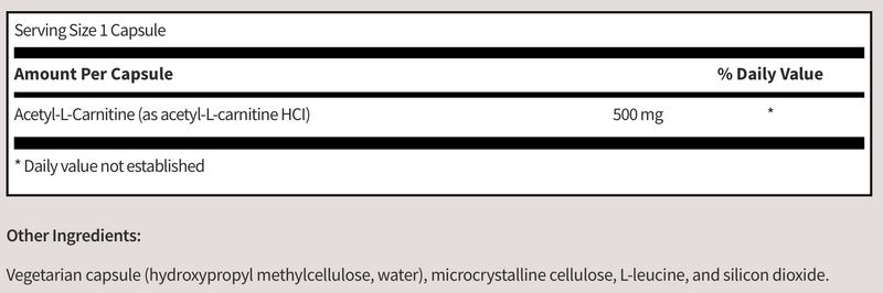 Acetyl-L-Carnitine (500 mg) (90 Capsules)