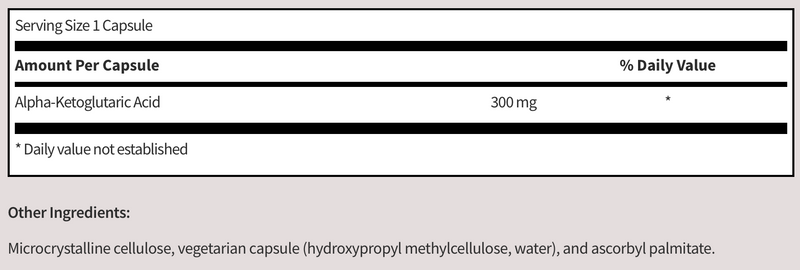 Alpha-Ketoglutaric Acid (60 Capsules)
