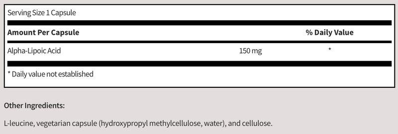 Alpha-Lipoic Acid (150 mg) (60 Capsules)
