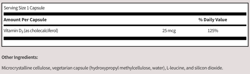 Vitamin D3 (100 Capsules)