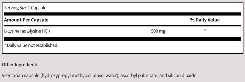 L-Lysine (100 Capsules)