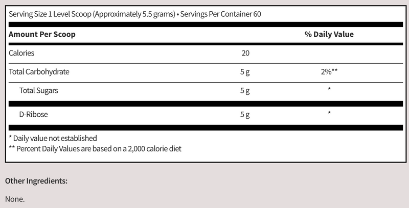 D-Ribose Powder (10.58 oz) (300 grams)