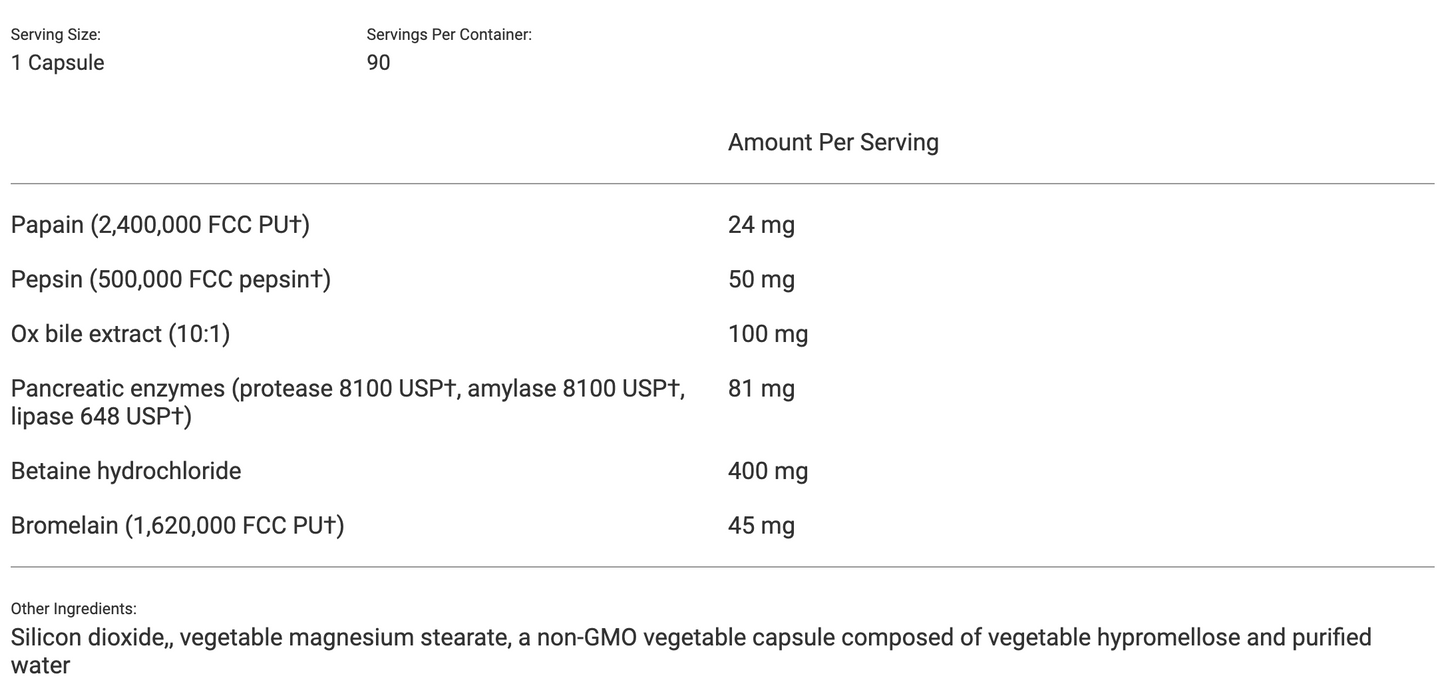 Digestive Enzymes SAP (90 Capsules)