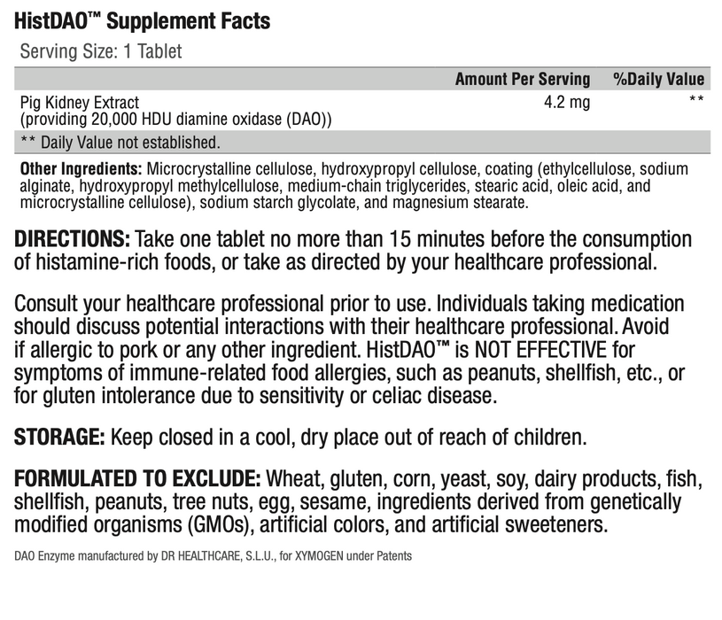 HistDAO (60 Tablets)-Vitamins & Supplements-Xymogen-Pine Street Clinic
