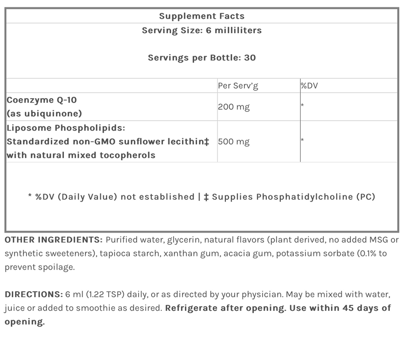 Liposomal CoQ10 (6 Fl Oz)-Vitamins & Supplements-Empirical Labs-Pine Street Clinic