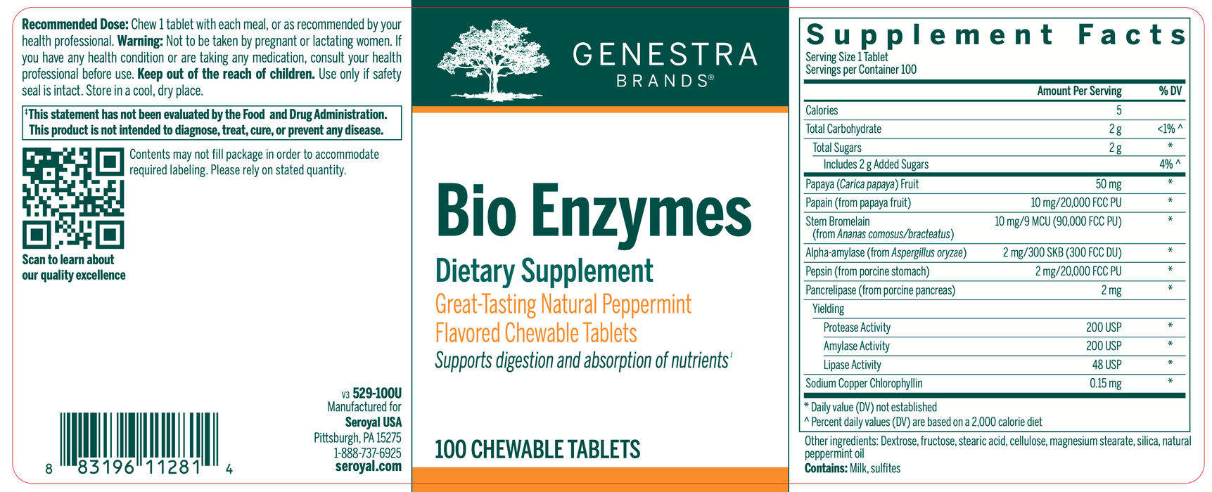 Bio Enzymes (100 Chewables)