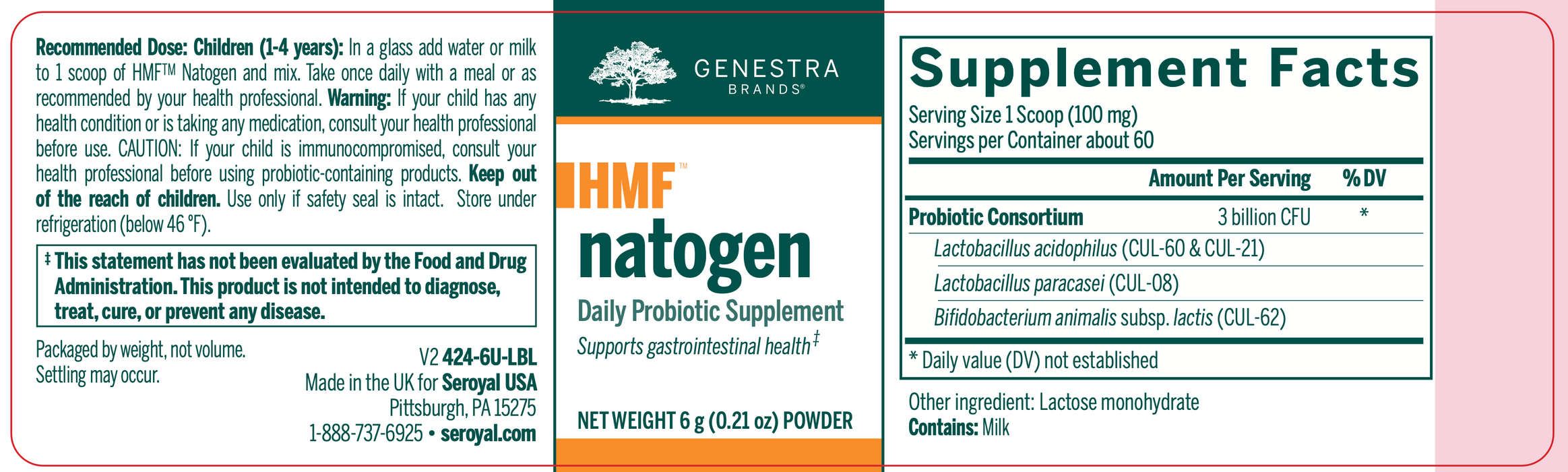 Genestra - HMF Natogen (6 grams) - 