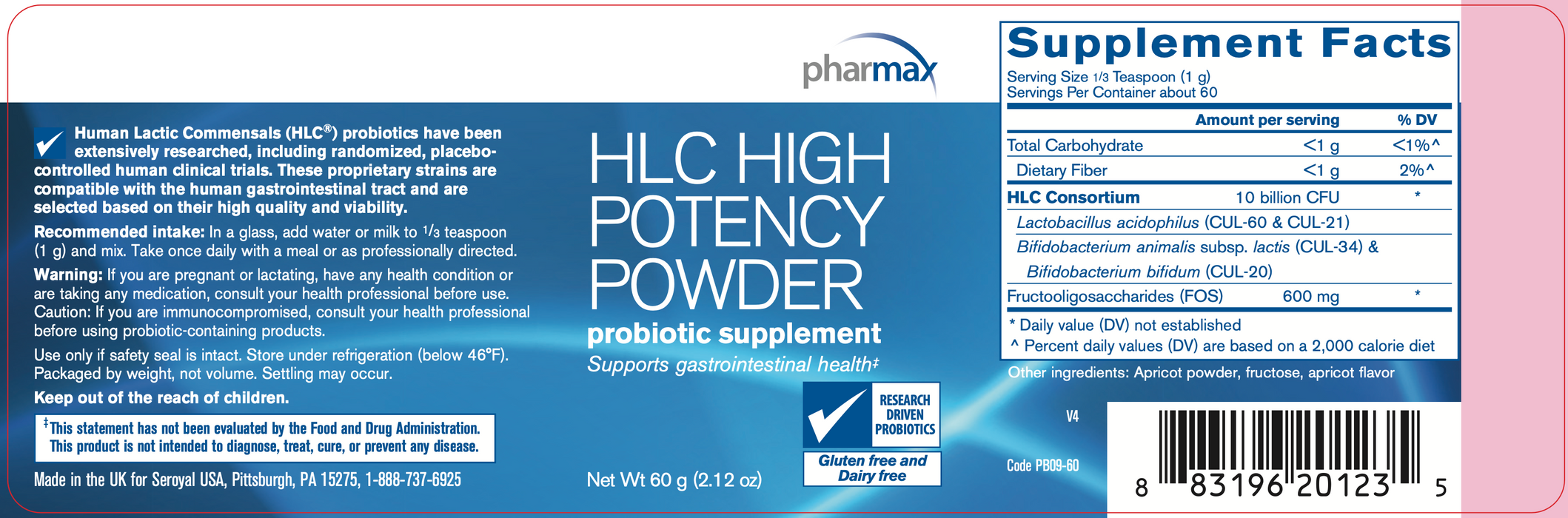 Pharmax - HLC High Potency Powder - 