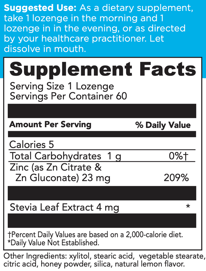 Zinc Lozenges (60 Lozenges)