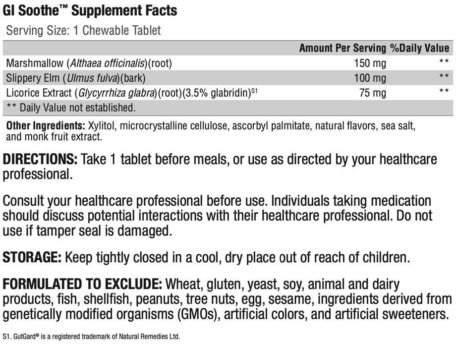 Xymogen - GI Soothe (Chocolate) (90 Tablets) - 