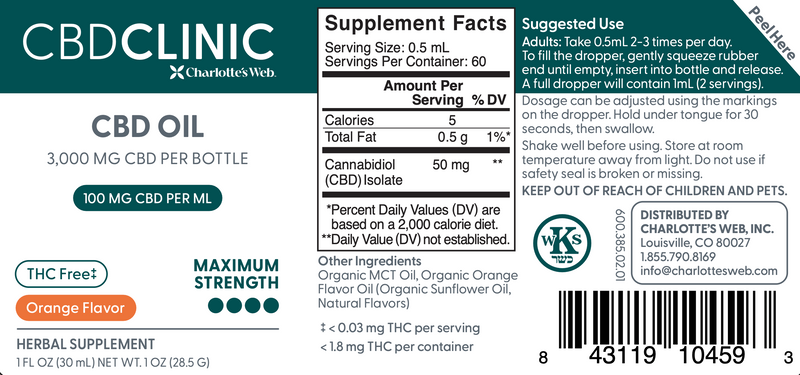 CBD Oil (100 mg) (30 mL)