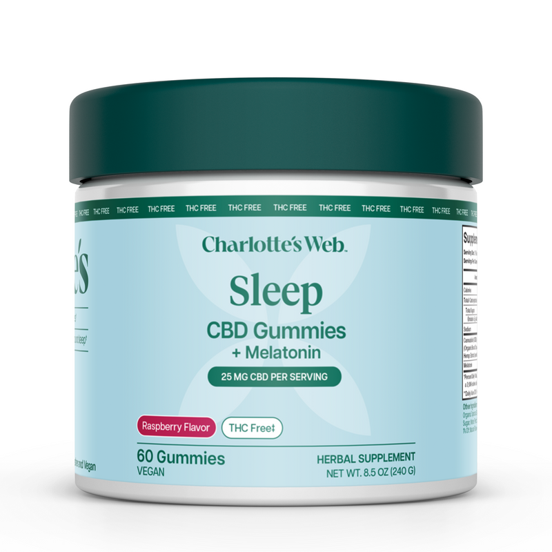 Sleep THC-Free CBD Gummies (Raspberry) (25 mg) (60 Gummies)
