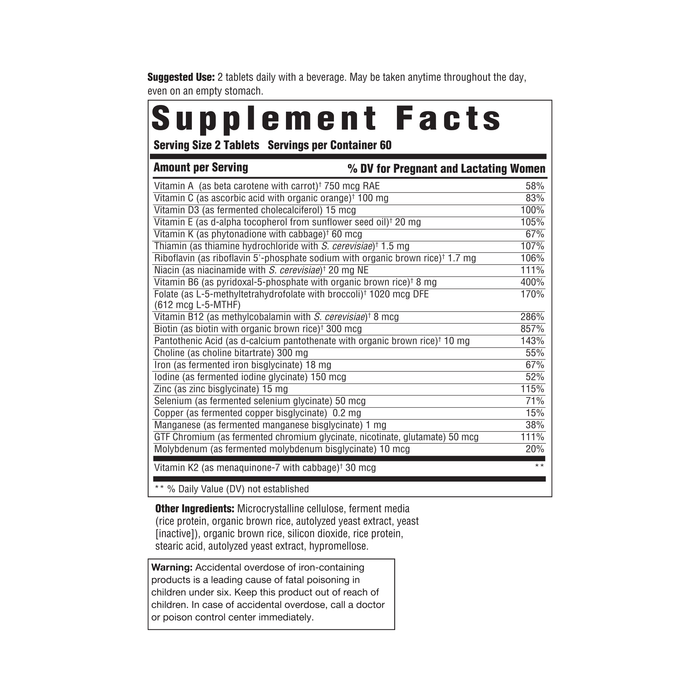Baby & Me Multivitamin-Vitamins & Supplements-Innate Response-60 Tablets-Pine Street Clinic