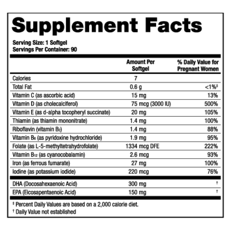 TheraNatal One® Prenatal Vitamins (90 Softgels)