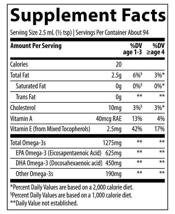 Children's Liquid Omega-3 (8 Fluid Ounces)-Vitamins & Supplements-Trace Minerals-Pine Street Clinic